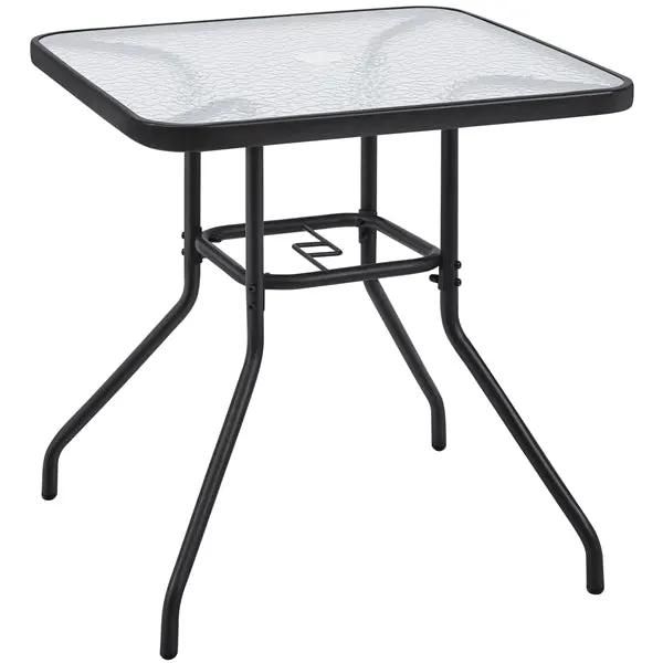 27.5'' Outdoor Coffee Table Patio Square Bistro Table by Yaheetech