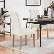 6x Classic Upholstered Dining Chairs High Back Kitchen Chairs by Yaheetech