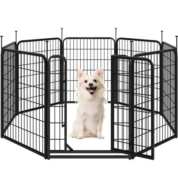 Yaheetech Yaheetech 8-Panel Foldable Metal Pet Playpen With Door For Indoor Outdoor Use Yaheetech 8 Panel Foldable Metal Pet Playpen With Door