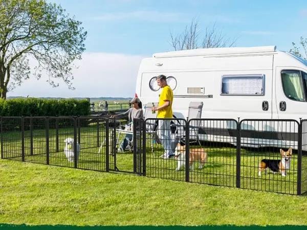 Yaheetech Yaheetech 8-Panel Foldable Metal Pet Playpen With Door For Indoor Outdoor Use Yaheetech 8 Panel Foldable Metal Pet Playpen With Door