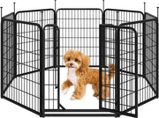 Yaheetech Yaheetech 8-Panel Foldable Metal Pet Playpen With Door For Indoor Outdoor Use Yaheetech 8 Panel Foldable Metal Pet Playpen With Door