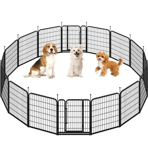 Yaheetech Yaheetech 2 Pack 8 Panel Pet Playpen With Gate Foldable Dog Fence Yaheetech 2 Pack 8 Panel Pet Playpen With Gate Fence