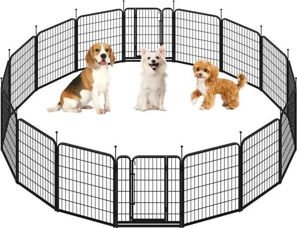 Yaheetech Yaheetech 2 Pack 8 Panel Pet Playpen With Gate Foldable Dog Fence Yaheetech 2 Pack 8 Panel Pet Playpen With Gate Fence