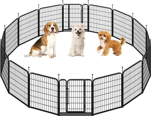 Yaheetech Yaheetech 2 Pack 8 Panel Pet Playpen With Gate Foldable Dog Fence Yaheetech 2 Pack 8 Panel Pet Playpen With Gate Fence