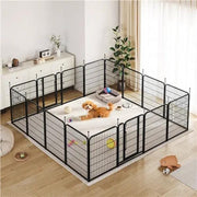 Yaheetech Yaheetech 2 Pack 8 Panel Pet Playpen With Gate Foldable Dog Fence Yaheetech 2 Pack 8 Panel Pet Playpen With Gate Fence