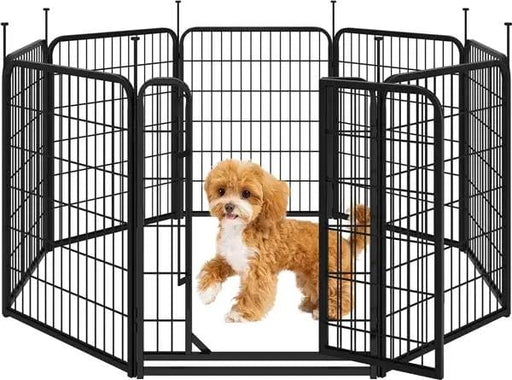 Yaheetech Yaheetech 8-Panel Foldable Metal Pet Playpen With Door For Indoor Outdoor Use Yaheetech 8 Panel Foldable Metal Pet Playpen With Door