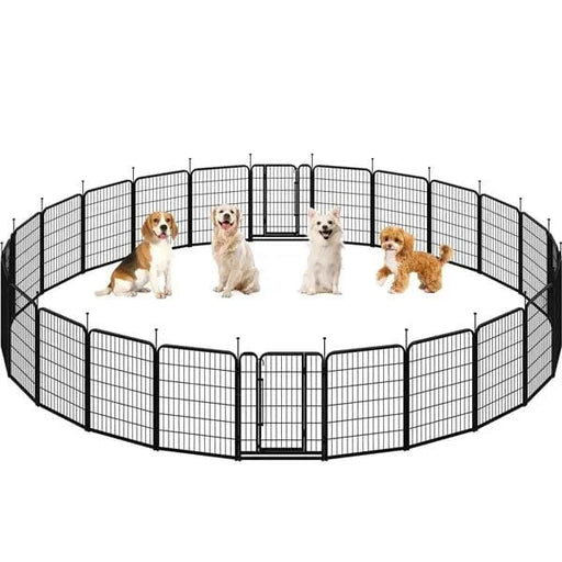 Yaheetech Yaheetech 24 Panel Dog Playpen With Door Metal Pet Fence Yaheetech 24 Panel Dog Playpen With Door