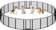 Yaheetech Yaheetech 24 Panel Dog Playpen With Door Metal Pet Fence Yaheetech 24 Panel Dog Playpen With Door