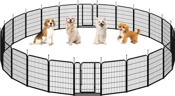 Yaheetech Yaheetech 24 Panel Dog Playpen With Door Metal Pet Fence Yaheetech 24 Panel Dog Playpen With Door