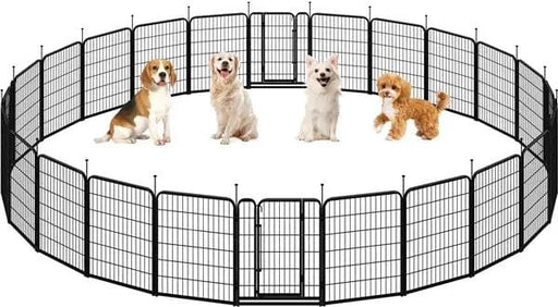 Yaheetech Yaheetech 24 Panel Dog Playpen With Door Metal Pet Fence Yaheetech 24 Panel Dog Playpen With Door