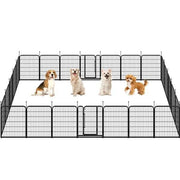 Yaheetech Yaheetech 24 Panel Dog Playpen With Door Metal Pet Fence Yaheetech 24 Panel Dog Playpen With Door