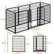 Yaheetech Yaheetech 8-Panel Foldable Metal Pet Playpen With Door For Indoor Outdoor Use Yaheetech 8 Panel Foldable Metal Pet Playpen With Door