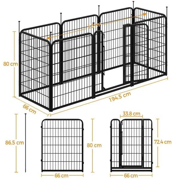 Yaheetech Yaheetech 8-Panel Foldable Metal Pet Playpen With Door For Indoor Outdoor Use Yaheetech 8 Panel Foldable Metal Pet Playpen With Door