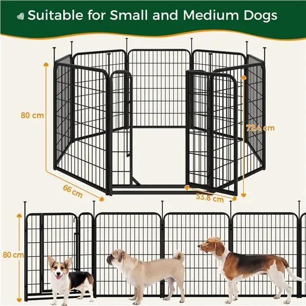 Yaheetech Yaheetech 8-Panel Foldable Metal Pet Playpen With Door For Indoor Outdoor Use Yaheetech 8 Panel Foldable Metal Pet Playpen With Door