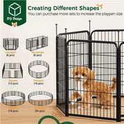 Yaheetech Yaheetech 2 Pack 8 Panel Pet Playpen With Gate Foldable Dog Fence Yaheetech 2 Pack 8 Panel Pet Playpen With Gate Fence
