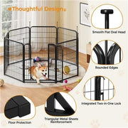 Yaheetech Yaheetech 8-Panel Foldable Metal Pet Playpen With Door For Indoor Outdoor Use Yaheetech 8 Panel Foldable Metal Pet Playpen With Door