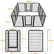 Yaheetech Set of 2 - 100cm Tall Dog Playpen Panels Dog Pen Dog Fence Set of 2 - 100cm Tall Dog Playpen Panels Dog Pen Dog Fence