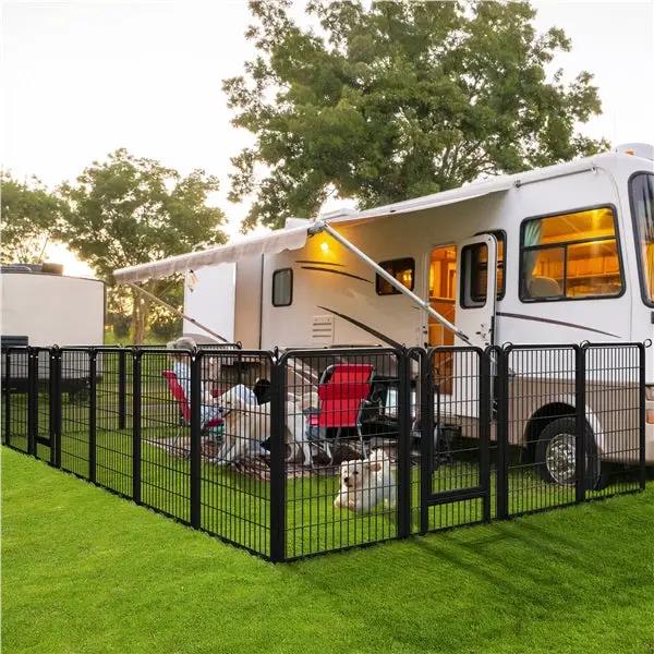 Yaheetech Set of 2 - 100cm Tall Dog Playpen Panels Dog Pen Dog Fence Set of 2 - 100cm Tall Dog Playpen Panels Dog Pen Dog Fence