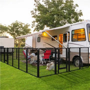 Yaheetech 40 Inch Dog Playpen Panels Black Steel Fence With Door Exercise Pen 40 Inch Dog Playpen Panels Black Steel Fence With Door