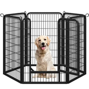 Yaheetech 40 Inch Dog Playpen Panels Black Steel Fence With Door Exercise Pen 40 Inch Dog Playpen Panels Black Steel Fence With Door