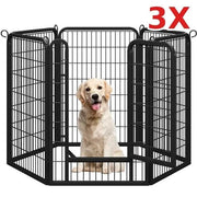 Yaheetech 40 Inch Dog Playpen Panels Black Steel Fence With Door Exercise Pen 40 Inch Dog Playpen Panels Black Steel Fence With Door