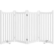 36″ Tall Freestanding Wooden Fence Four-Panel Pet Puppy Fence by Yaheetech