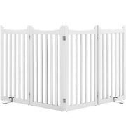 36″ Tall Freestanding Wooden Fence Four-Panel Pet Puppy Fence by Yaheetech