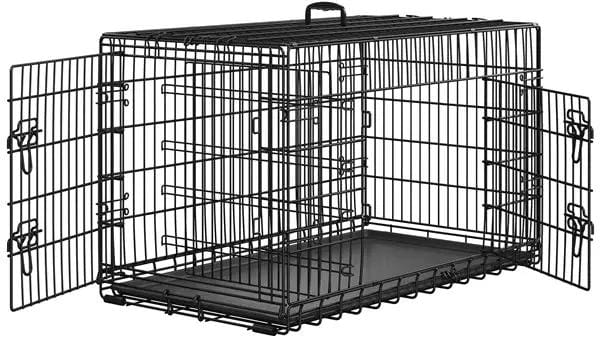 Yaheetech 107 Cm Foldable Metal Dog Crate With Divider By Yaheetech Yaheetech 107 Cm Foldable Metal Dog Crate With Divider