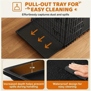 Yaheetech 107 Cm Foldable Metal Dog Crate With Divider By Yaheetech Yaheetech 107 Cm Foldable Metal Dog Crate With Divider