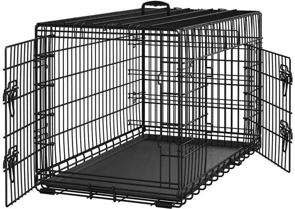 Yaheetech 107 Cm Foldable Metal Dog Crate With Divider By Yaheetech Yaheetech 107 Cm Foldable Metal Dog Crate With Divider