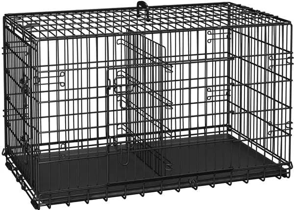 Yaheetech 107 Cm Foldable Metal Dog Crate With Divider By Yaheetech Yaheetech 107 Cm Foldable Metal Dog Crate With Divider
