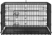 Yaheetech 107 Cm Foldable Metal Dog Crate With Divider By Yaheetech Yaheetech 107 Cm Foldable Metal Dog Crate With Divider