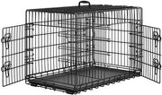 Yaheetech 90 Cm Foldable Metal Dog Crate With Divider Kennel Yaheetech 90 Cm Foldable Metal Dog Crate With Divider