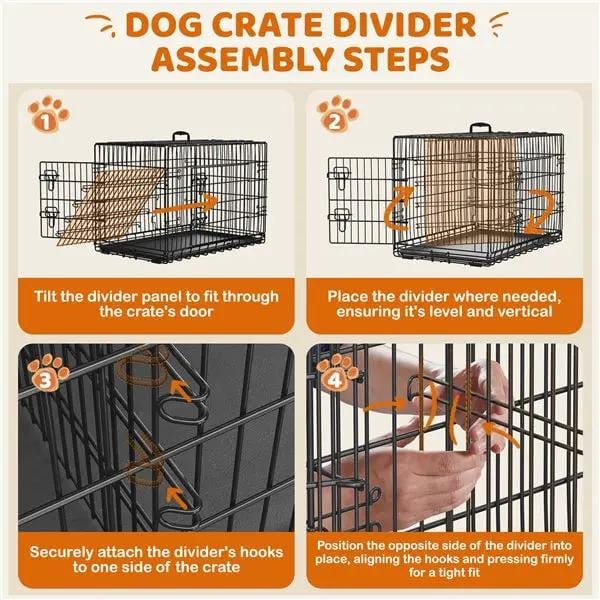 Yaheetech 90 Cm Foldable Metal Dog Crate With Divider Kennel Yaheetech 90 Cm Foldable Metal Dog Crate With Divider