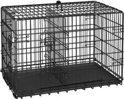 Yaheetech 90 Cm Foldable Metal Dog Crate With Divider Kennel Yaheetech 90 Cm Foldable Metal Dog Crate With Divider