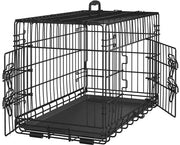 Yaheetech 76 Cm Foldable Metal Dog Crate Wire Cage Kennel With Locking Latches Yaheetech 76 Cm Foldable Metal Dog Crate With Latches