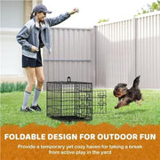 Yaheetech 76 Cm Foldable Metal Dog Crate Wire Cage Kennel With Locking Latches Yaheetech 76 Cm Foldable Metal Dog Crate With Latches