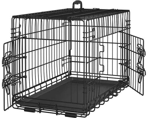 Yaheetech 76 Cm Foldable Metal Dog Crate Wire Cage Kennel With Locking Latches Yaheetech 76 Cm Foldable Metal Dog Crate With Latches