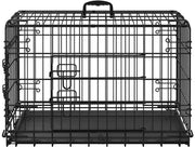 Yaheetech 76 Cm Foldable Metal Dog Crate Wire Cage Kennel With Locking Latches Yaheetech 76 Cm Foldable Metal Dog Crate With Latches