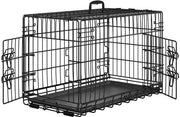 Yaheetech 76 Cm Foldable Metal Dog Crate Wire Cage Kennel With Locking Latches Yaheetech 76 Cm Foldable Metal Dog Crate With Latches