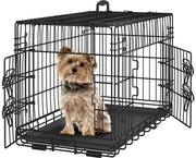 Yaheetech 76 Cm Foldable Metal Dog Crate Wire Cage Kennel With Locking Latches Yaheetech 76 Cm Foldable Metal Dog Crate With Latches