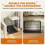 Yaheetech 76 Cm Foldable Metal Dog Crate Wire Cage Kennel With Locking Latches Yaheetech 76 Cm Foldable Metal Dog Crate With Latches