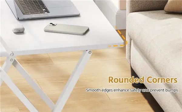 2-Tier Foldable Computer Desk w/ Monitor Shelf Small Table for Home Office by Yaheetech