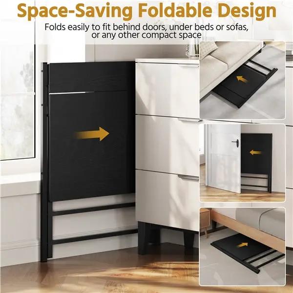 2-Tier Foldable Computer Desk w/ Monitor Shelf Home Office Table by Yaheetech
