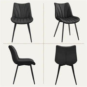 Yaheetech 4x Modern Faux Leather Upholstered Dining Chairs Kitchen Chairs 4x Modern Faux Leather Upholstered Dining Chairs Kitchen Chairs