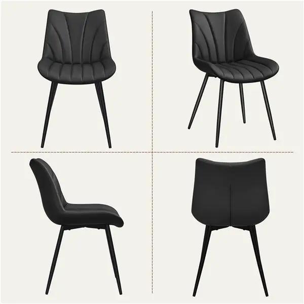 Yaheetech 4x Modern Faux Leather Upholstered Dining Chairs Kitchen Chairs 4x Modern Faux Leather Upholstered Dining Chairs Kitchen Chairs