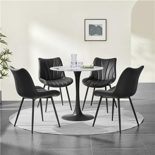 Yaheetech 4x Modern Faux Leather Upholstered Dining Chairs Kitchen Chairs 4x Modern Faux Leather Upholstered Dining Chairs Kitchen Chairs