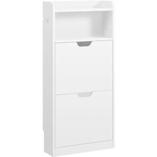 Yaheetech 4 Layer Dual Flip Drawer Shoe Cabinet Freestanding Modern Storage Yaheetech 4 Layer Flip Drawer Shoe Cabinet Freestanding