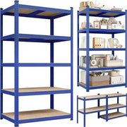 180cm H Heavy-Duty 5-Tier Garage Storage Shelf Rack Steel Shelving Unit by Yaheetech