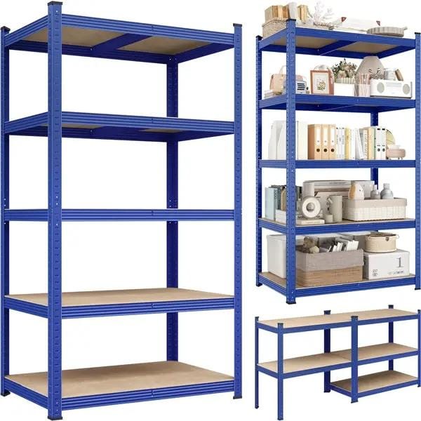 180cm H Heavy-Duty 5-Tier Garage Storage Shelf Rack Steel Shelving Unit by Yaheetech